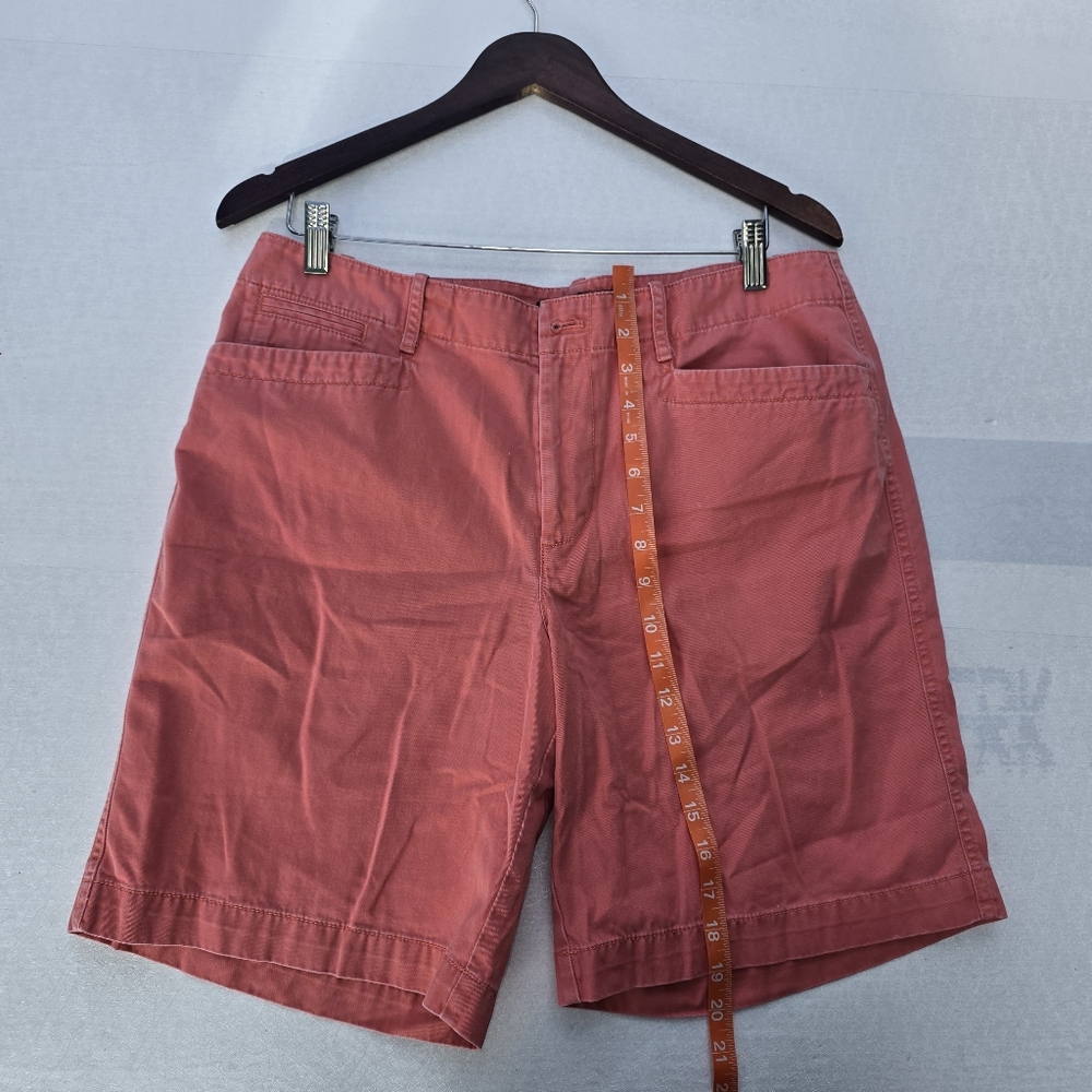 LRL Lauren Jeans Co. Salmon Pink Cotton Chino Shorts 12) - Picture 6 of 10